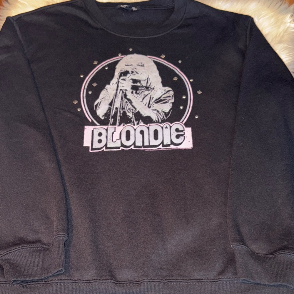 Blondie Black Crewneck Sweater